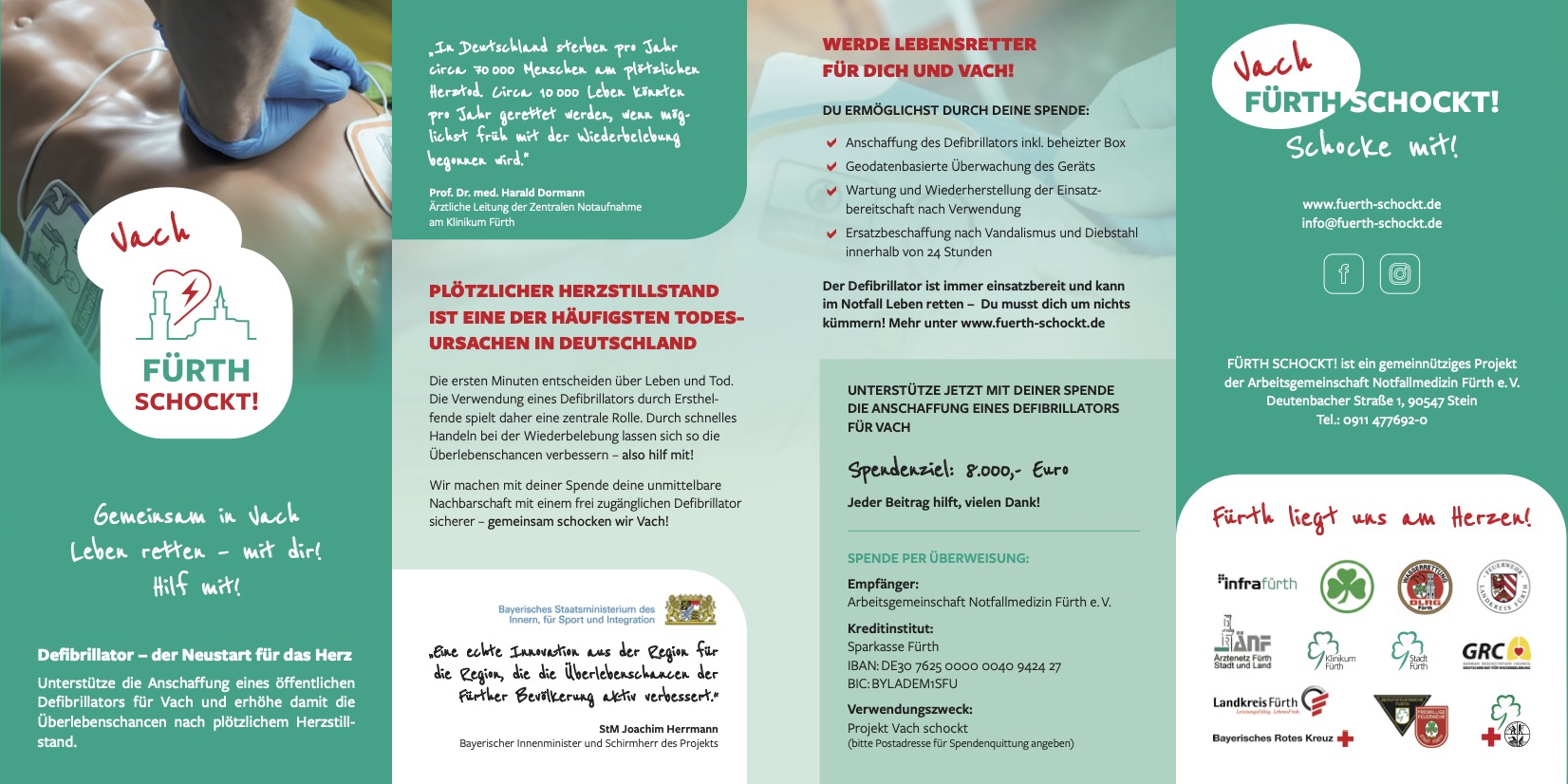 Flyer der Spendenaktion
